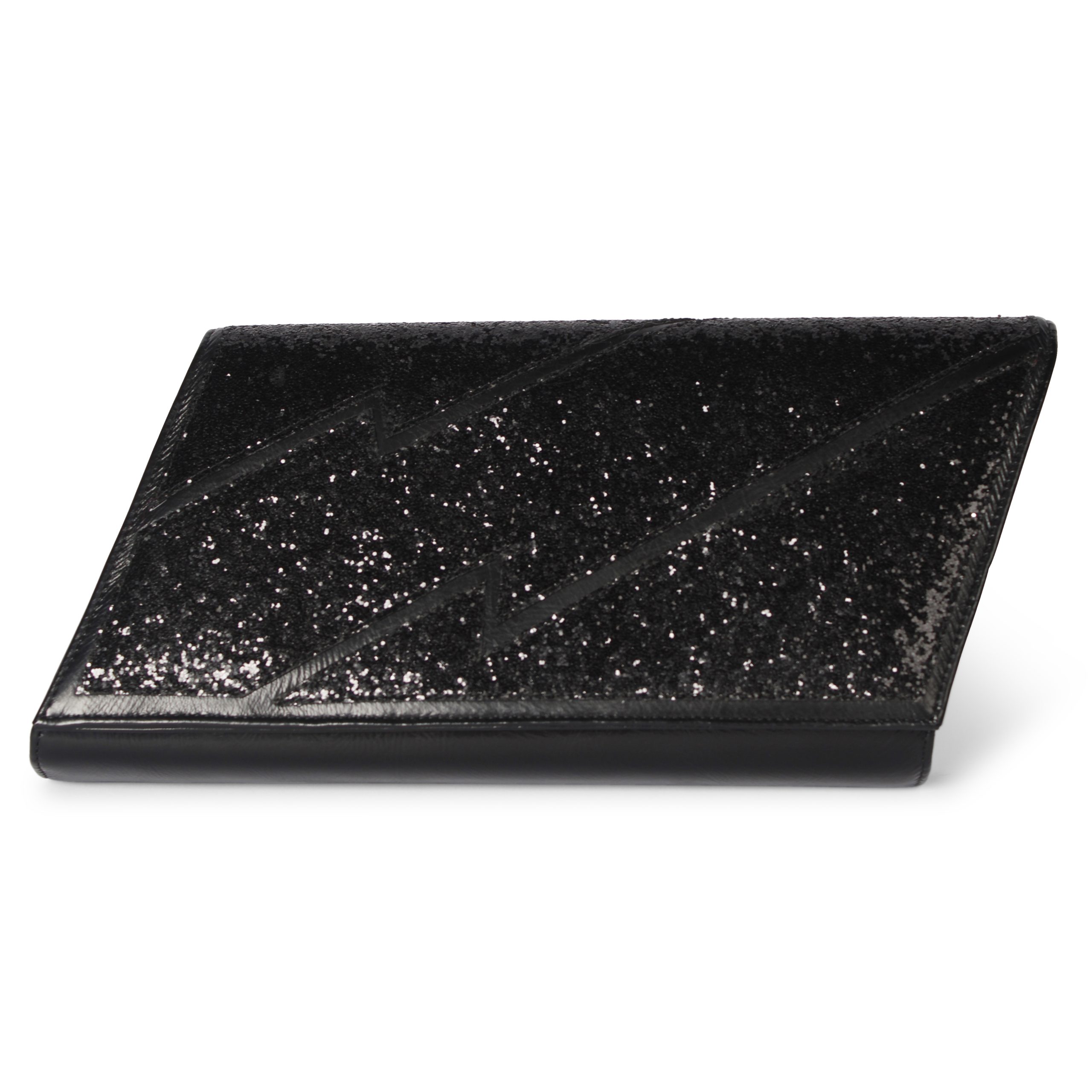 Sparkling Glitter Black Clutch Bag