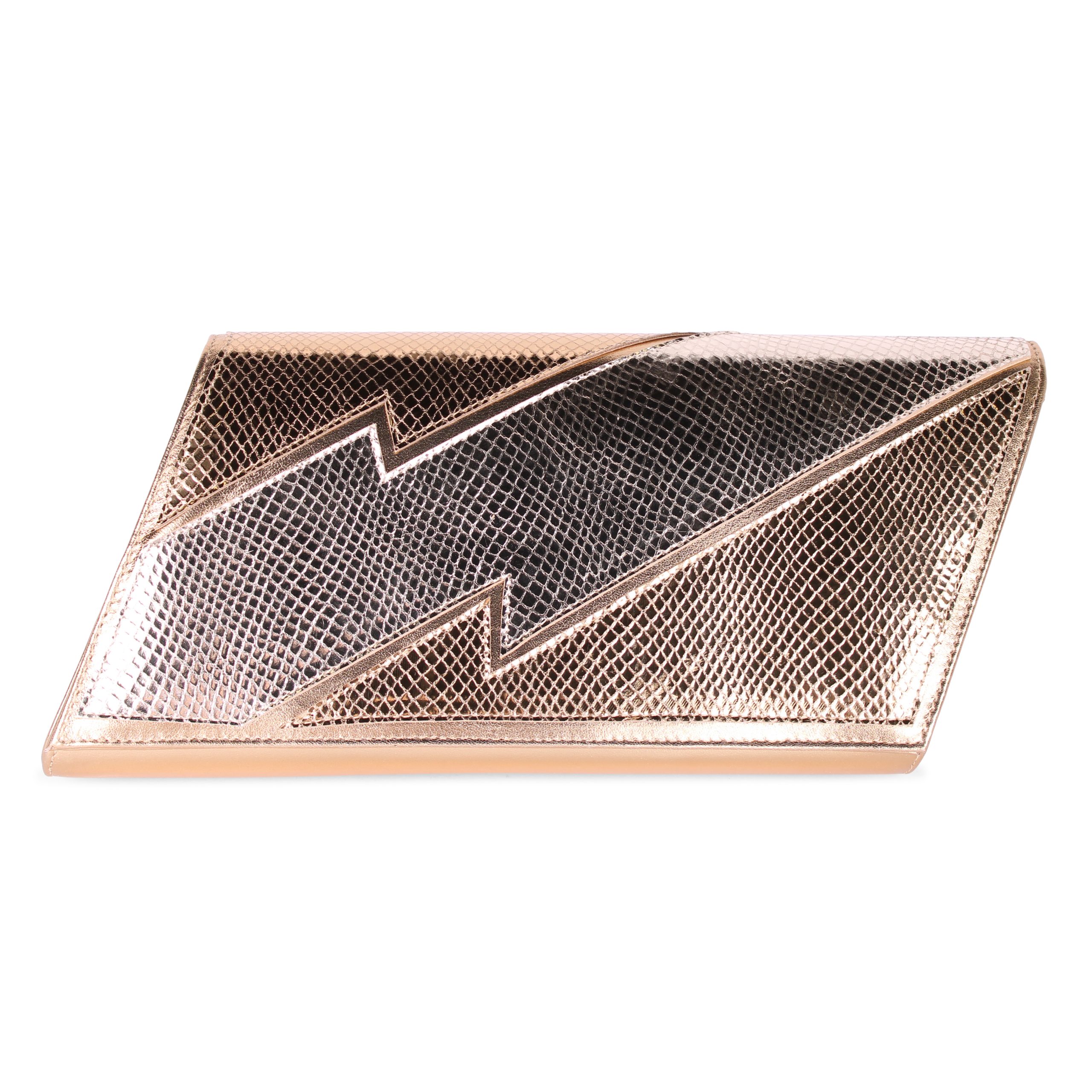 Terry de Havilland Clutch Bag Gold Metallic