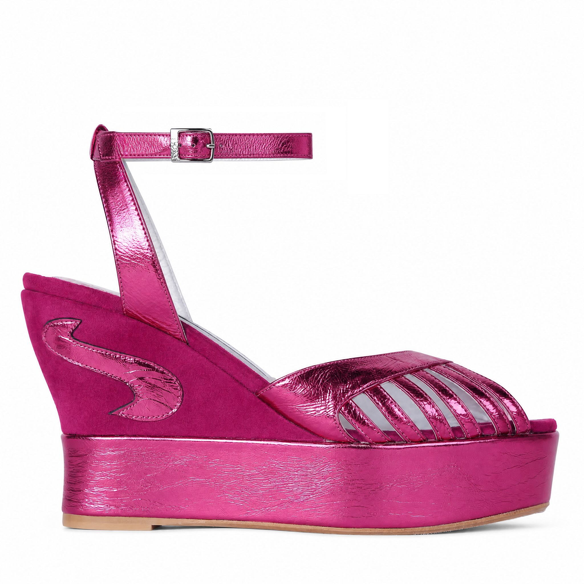 Margaux Mid Hot Pink Platform Wedge