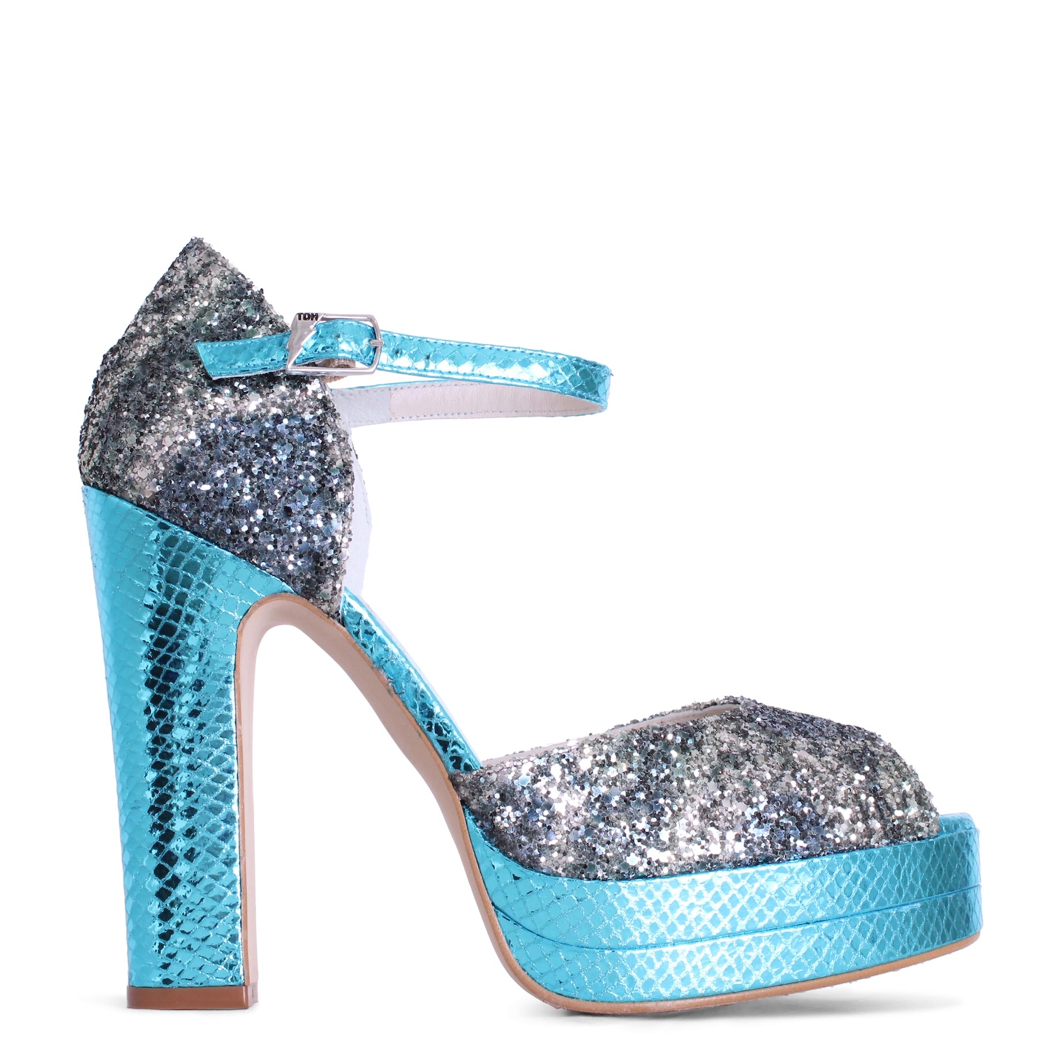 Lena Blue Crystal Platform Heel