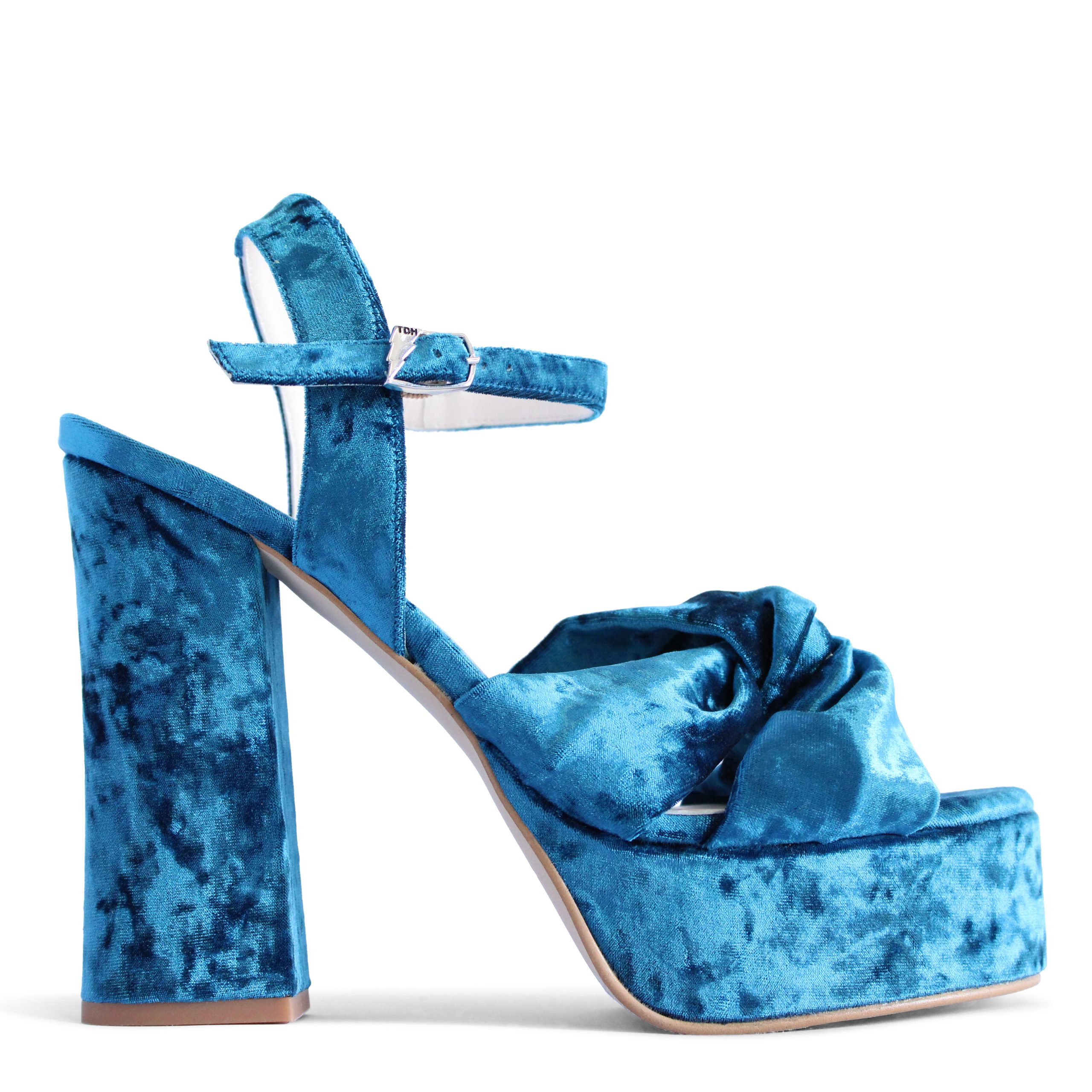 Tyla Midnight Blue Velvet Platform
