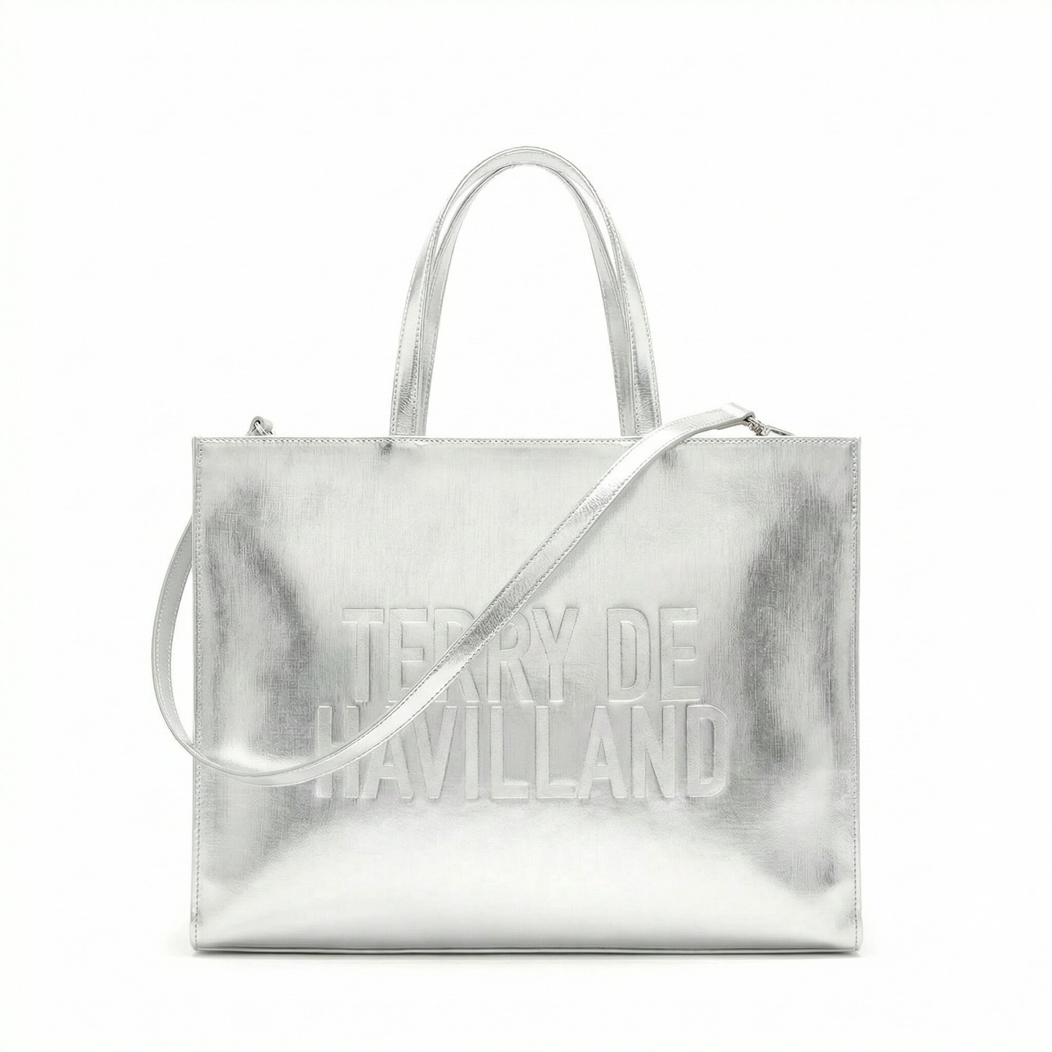 Shopper Silver Tote Bag
