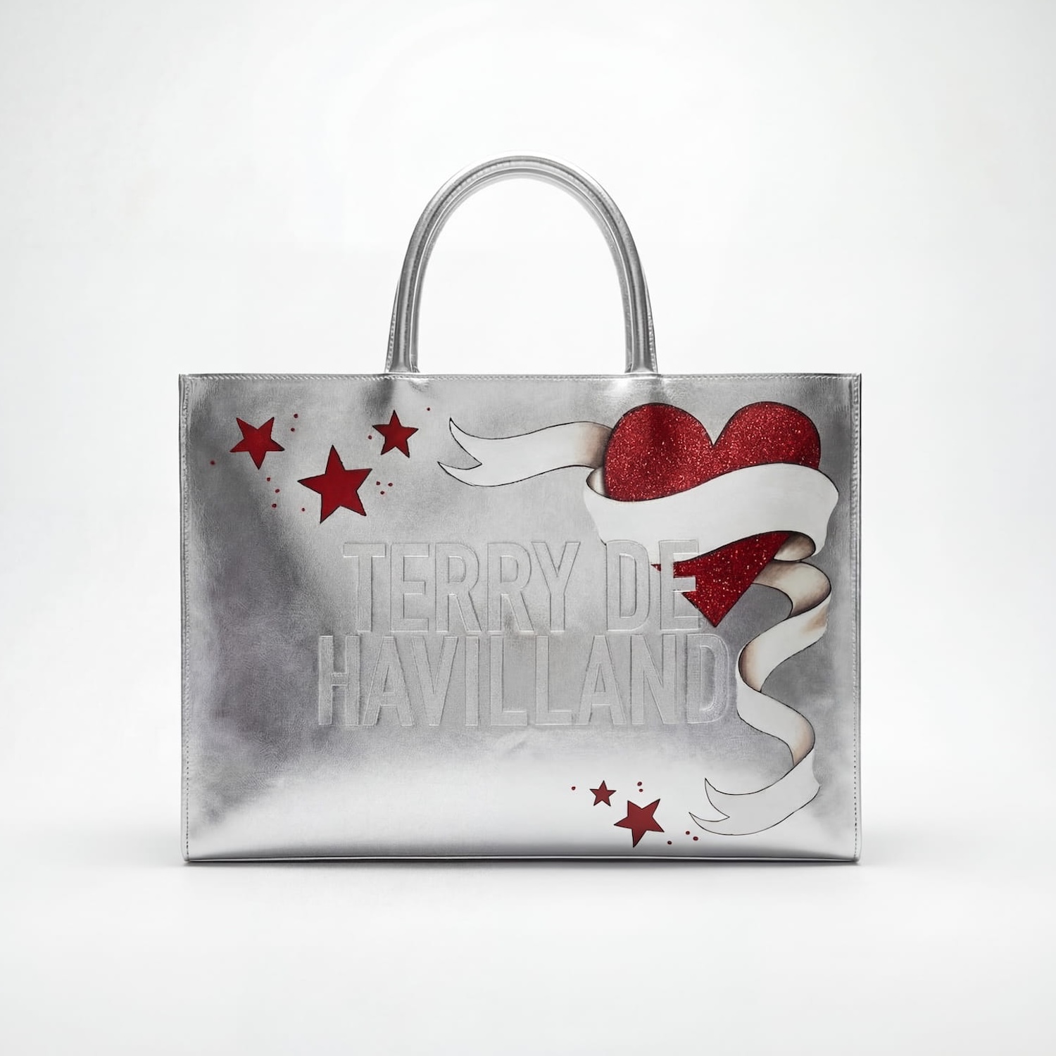 Shopper Silver Tote Heart Edition