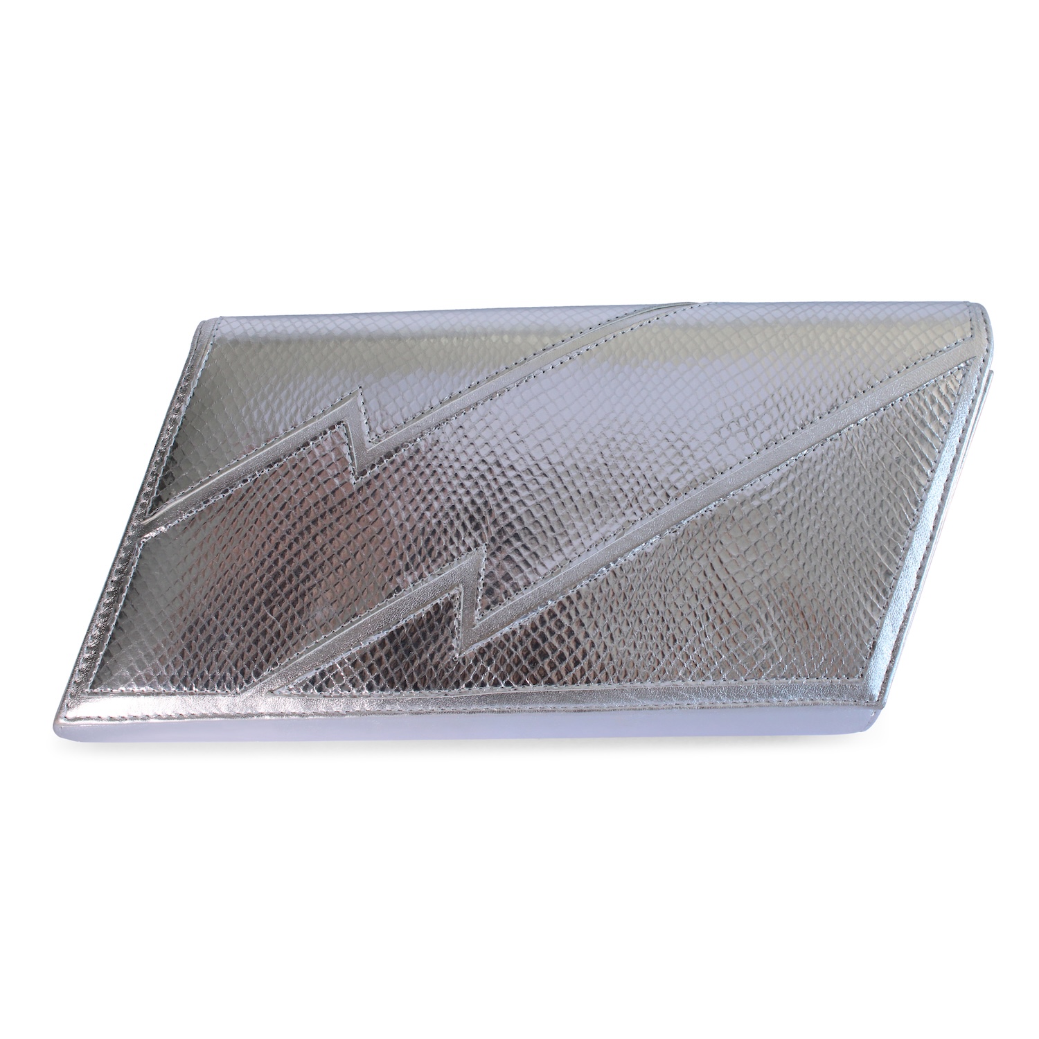 Mia Silver Clutch Bag